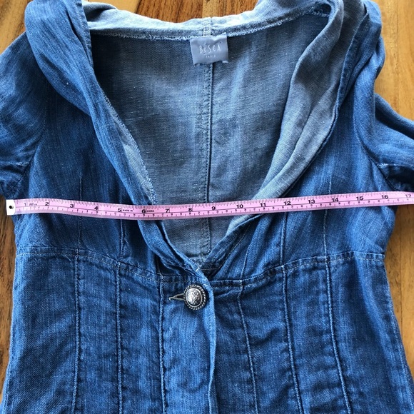 BOSCA Paris -XS-SM- Hooded Linen Jean Shirt/Jacket - Picture 7 of 8